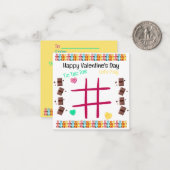 Spielen wir Tic Tac Toe Valentine Mitteilungskarte (Vorderseite/Rückseite Beispiel)