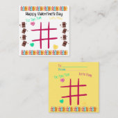 Spielen wir Tic Tac Toe Valentine Mitteilungskarte (Vorne/Hinten)