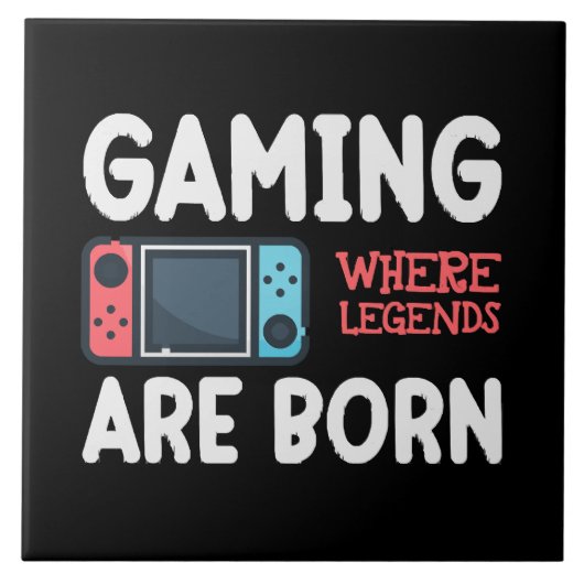 Spielen, wo Legenden geboren sind Fliese (Vorderseite)