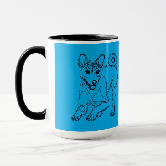 Spielend Basenji Dog Sighthound Tasse (Links)