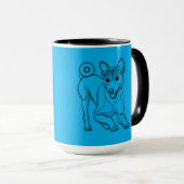Spielend Basenji Dog Sighthound Tasse (VorderseiteRechts)
