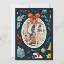 Spielend dekorative Aquarellbilder Feiertagskarte