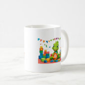 Spielend Dino Blocks Kids' Kaffeetasse (VorderseiteRechts)