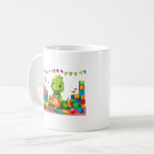 Spielend Dino Blocks Kids' Kaffeetasse (Vorderseite Links)