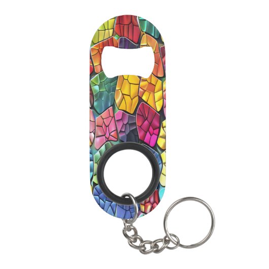 Spielend festgehaltener Glaskörper Mini Flaschenöffner (Rückseite)