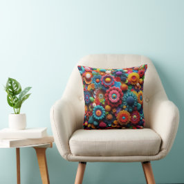 Spielend gepolsterte Crochet Art Kissen