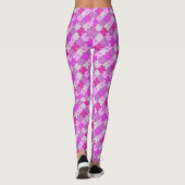 Spielend Jigsaw Puzzle Diagonal Pink Tones Leggings (Rückseite)