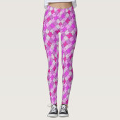 Spielend Jigsaw Puzzle Diagonal Pink Tones Leggings (Vorderseite)