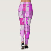 Spielend Jigsaw Puzzle Pink Tones Leggings (Rückseite)