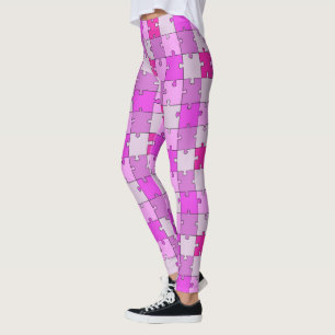 Spielend Jigsaw Puzzle Pink Tones Leggings