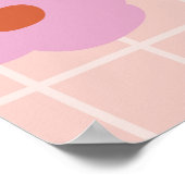 Spielend kariert mit Gänseblümchen Poster (Ecke)