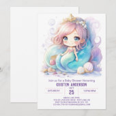 Spielend Mermaid Splash Baby Dusche Einladung (Vorne/Hinten)