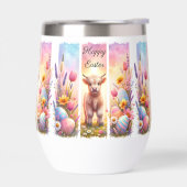 Spielend Pinselstrich Osterkuh Wine Tumbler (Links)