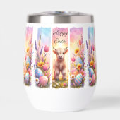 Spielend Pinselstrich Osterkuh Wine Tumbler (Vorderseite)