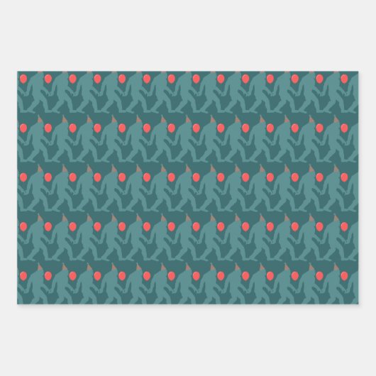 Spielend und einzigartig hell farbenfroh zum Gebur Geschenkpapier Set (Vorderseite 3)