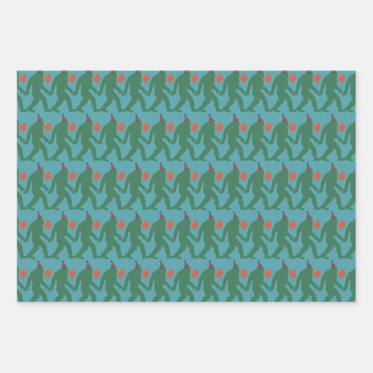 Spielend und einzigartig hell farbenfroh zum Gebur Geschenkpapier Set (Vorderseite)