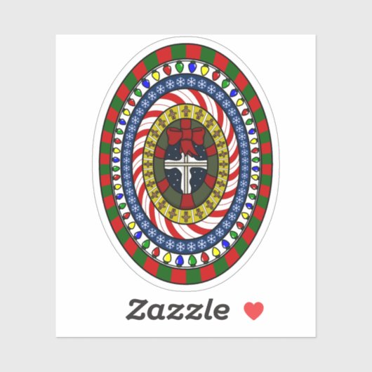 Spielend Weihnachtskleber Aufkleber (Blatt)