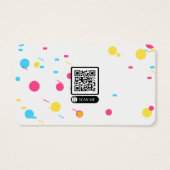 Spielende Abstrakte Memphis Rounded Business Card (Rückseite)