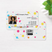 Spielende Abstrakte Memphis Rounded Business Card (Schreibtisch)