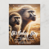 Spielende Affen tanzen auf der Wiese Postkarte (Vorderseite)