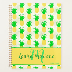 Spielende Ananas-Illustration mit Polka Dots Planer