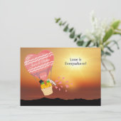 Spielende Ananas "Liebe ist überall" Karten (Stehend Vorderseite)