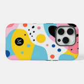 Spielende Bio Formen| Monogramm iPhone Hülle (Rückseite (Horizontal))