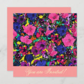 Spielende Blume ~ Einladungen (Vorne/Hinten)