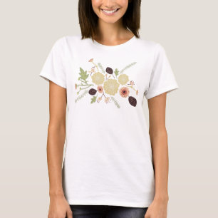 Spielende Blume mit Blumenpfirsichgrün T-Shirt