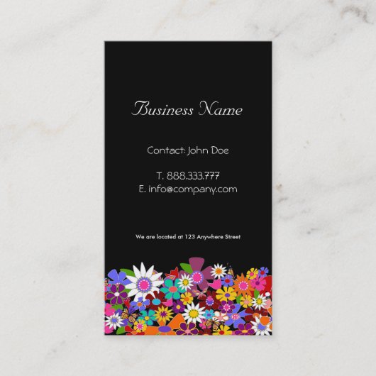 Spielende Blume Visitenkarten Visitenkarte (Vorderseite)