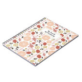 Spielende Blumenmischung Pfirsichgrüne Illustriert Notizblock (Linke Seite)