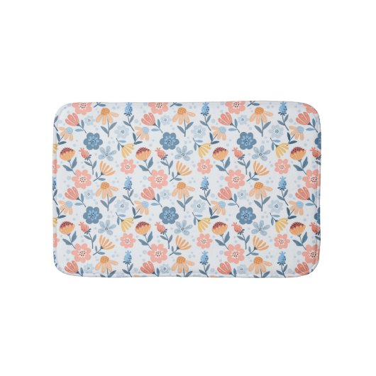 Spielende Blumenmuster Bath Mat Badematte (Vorderseite)