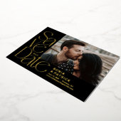 Spielende Briefe FOIL Wedding Save the Date Card Folieneinladung (Gedreht)