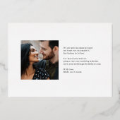 Spielende Briefe FOIL Wedding Save the Date Card Folieneinladung (Rückseite)