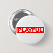Spielende Briefmarke Button (Vorne & Hinten)