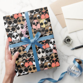 Spielende Cartoon Hunde Geschenkpapier