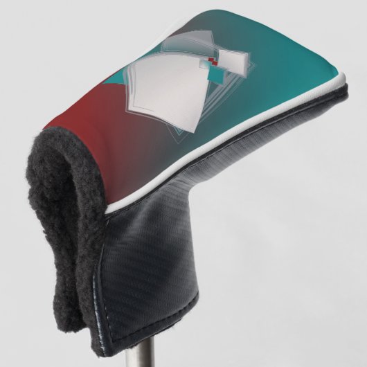 Spielende Fibonacci-Quadrate Golf Headcover (3/4 Vorderseite)