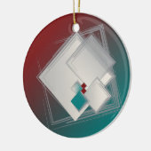 Spielende Fibonacci-Quadrate Keramik Ornament (Links)