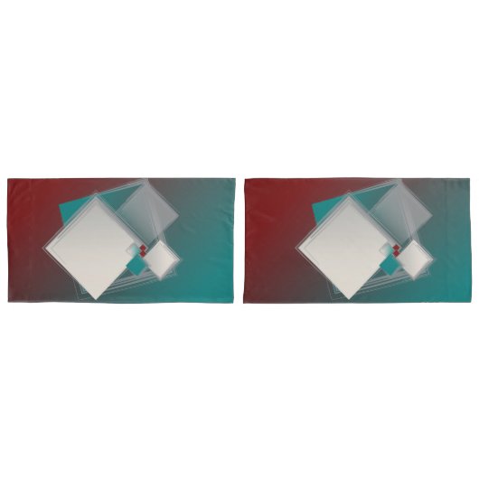 Spielende Fibonacci-Quadrate Kissenbezug (Vorderseite-Set)