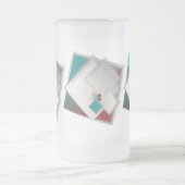 Spielende Fibonacci-Quadrate Mattglas Bierglas (Mittel)