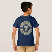 Spielende Grafik ausgezeichnete sieben T-Shirt (Schwarz voll)