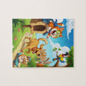 Spielende Haustiere Puzzle (Horizontal)