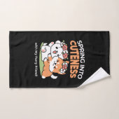 Spielende Hunde mit Blume Kronen - Fun Spring Them Handtuch (Handtuch)