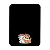 Spielende Hunde mit Blume Kronen - Fun Spring Them Magnet (Vertikal)