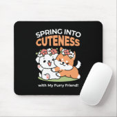 Spielende Hunde mit Blume Kronen - Fun Spring Them Mousepad (Mit Mouse)
