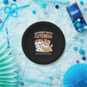 Spielende Hunde mit Blume Kronen - Fun Spring Them Pappteller (Party)