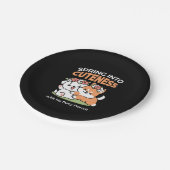 Spielende Hunde mit Blume Kronen - Fun Spring Them Pappteller (Schrägansicht)