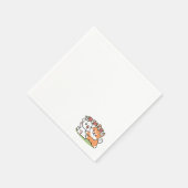 Spielende Hunde mit Blume Kronen - Fun Spring Them Serviette (Ecke)