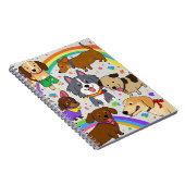Spielende Hunde Welpen Notizblock (Rechte Seite)
