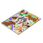 Spielende Hunde Welpen Notizblock (Linke Seite)